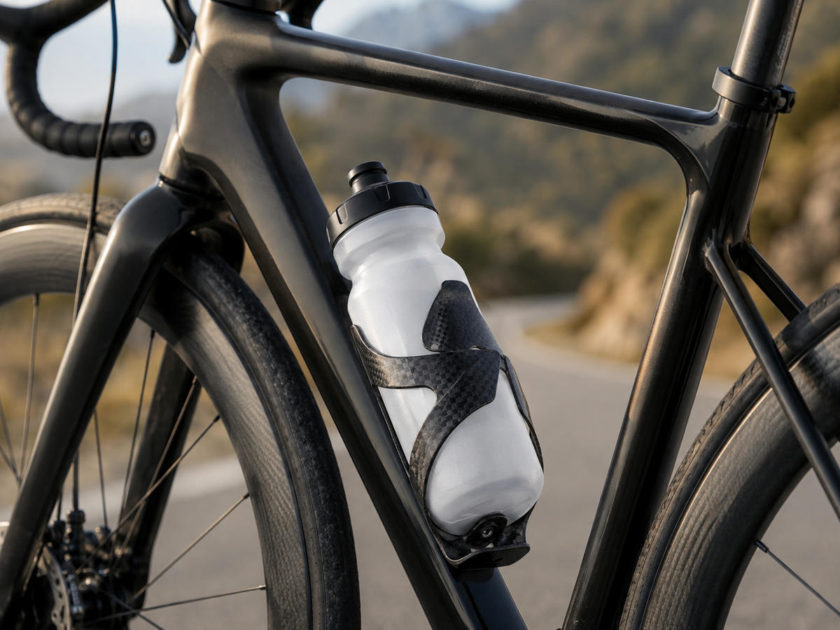 AERA CAGE installed on a bike with a bottle