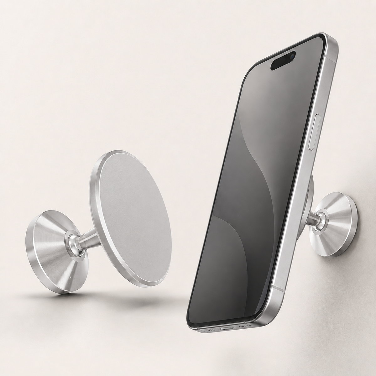 AERA Mount magnetic phone holder in silver